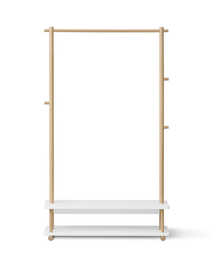 Oliver Furniture, Camp, Vaatetanko White/Oak