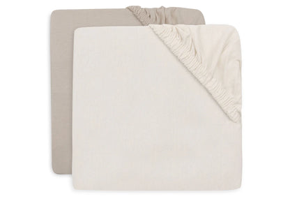 Jollein, Aluslakana 2-pack, 70x140cm, Oatmeal&Sand