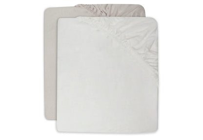 Jollein, Aluslakana 2-pack, 60x120cm, Ivory&Nougat