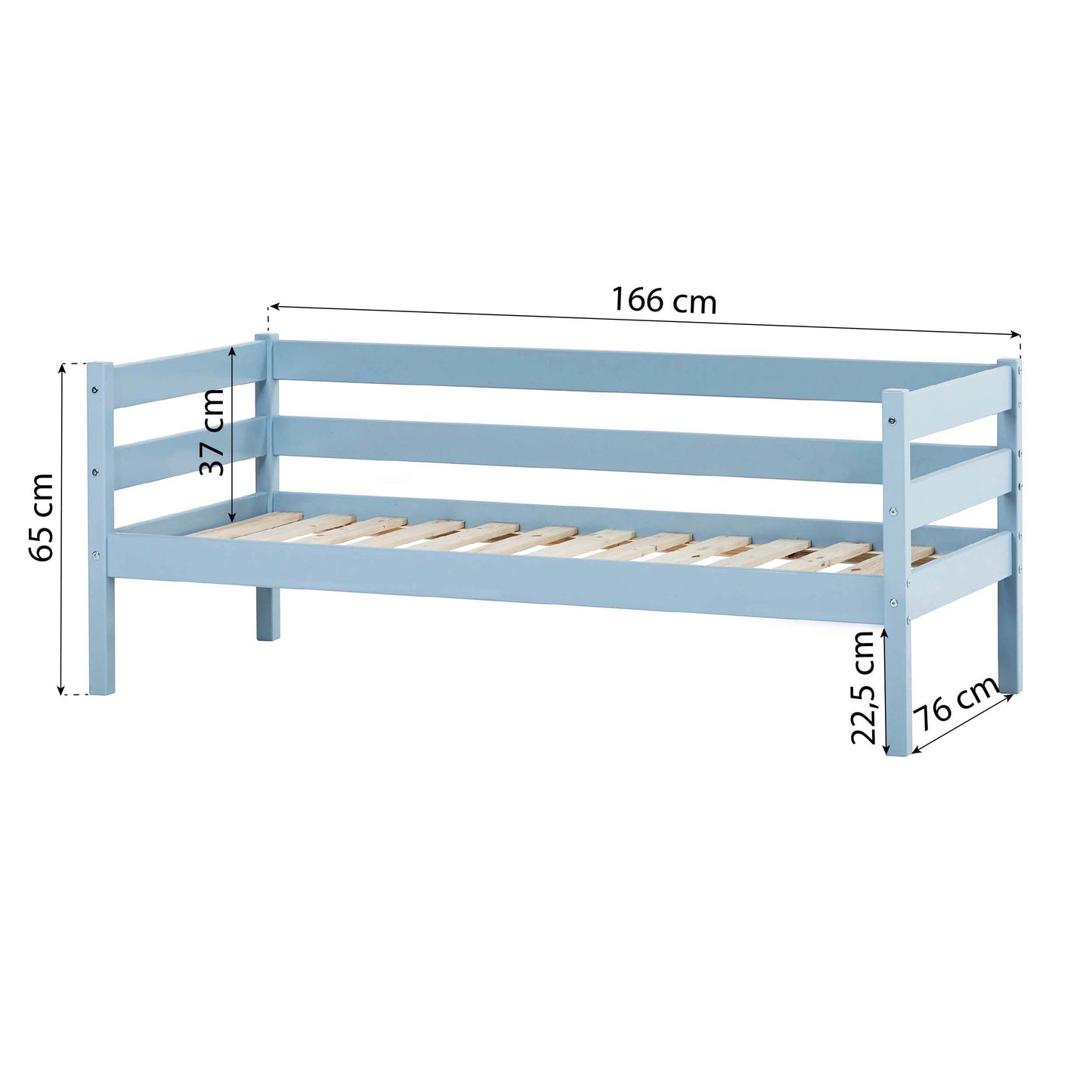 Hoppekids, ECO Comfort, Junior bed 70x160 cm, Dream Blue