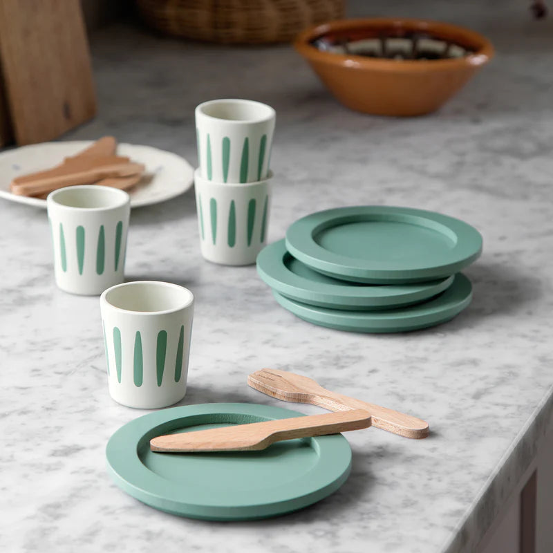 Sebra, Dinnerware Set 35-Piece, Sage Green