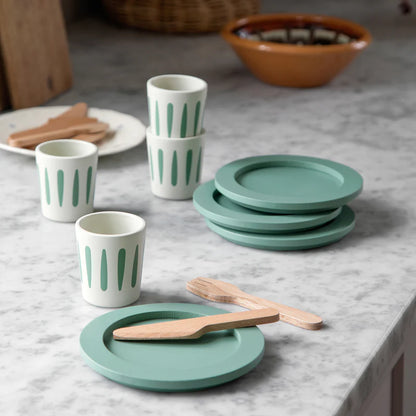 Sebra, Dinnerware Set 35-Piece, Sage Green
