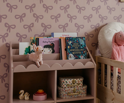 Boknok, Montessori bokhylla, solnedgång