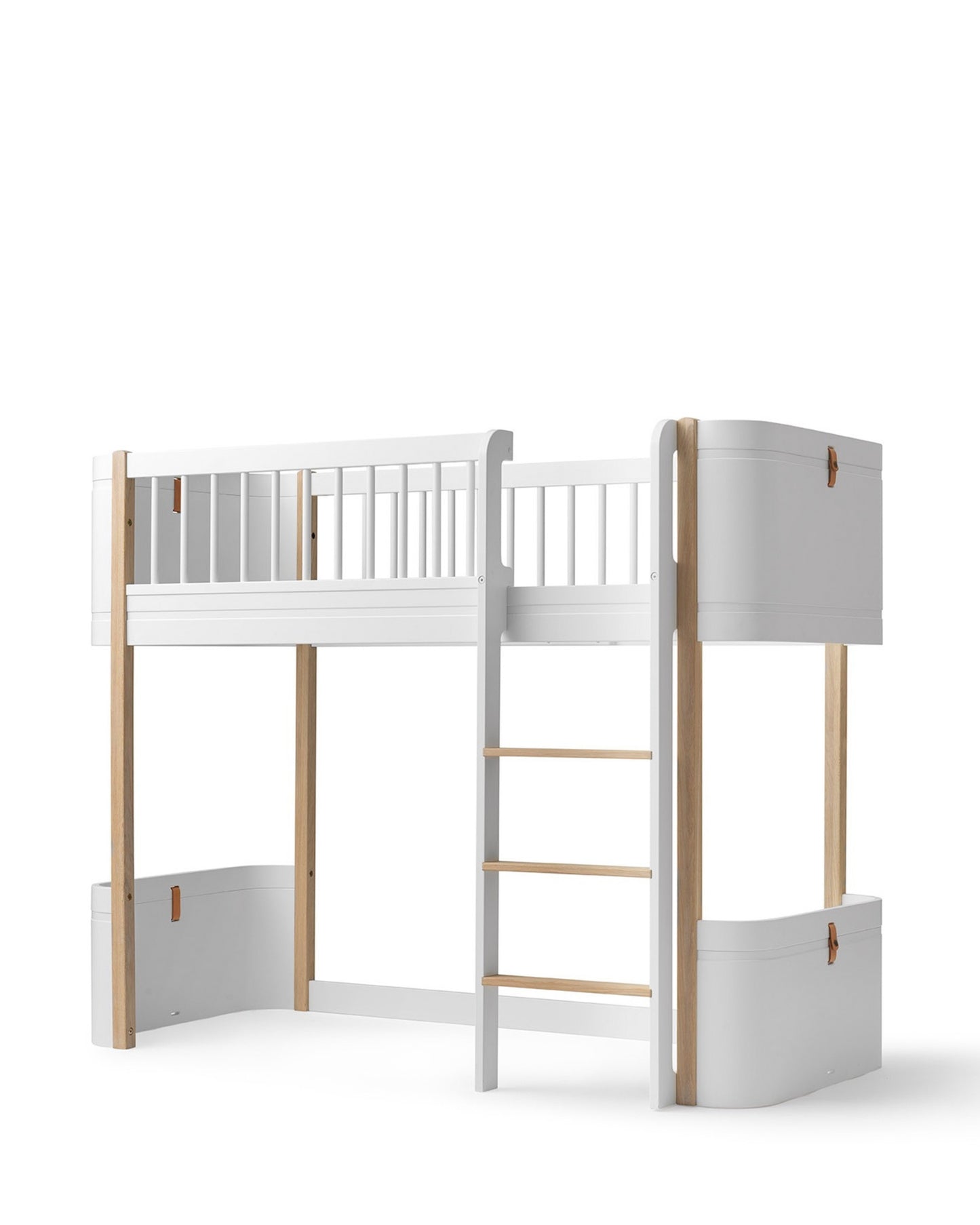 Oliver Furniture, Wood Mini+ Parvisänky 70x160 cm, White/Oak