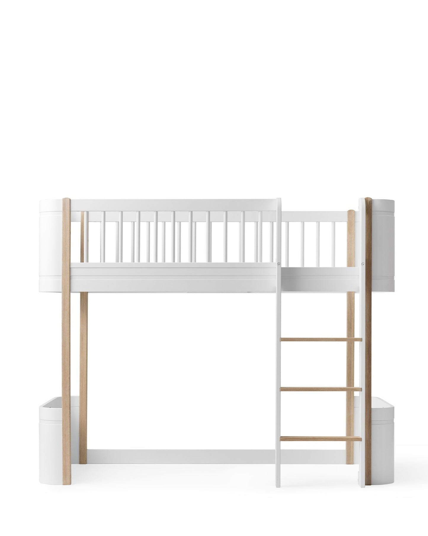 Oliver Furniture, Wood Mini+ Parvisänky 70x160 cm, White/Oak