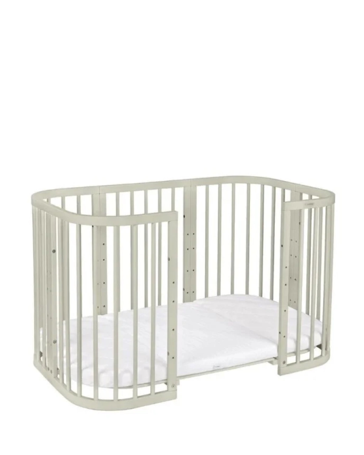 Waldin, Cot 7in1 + Mattress, Olive