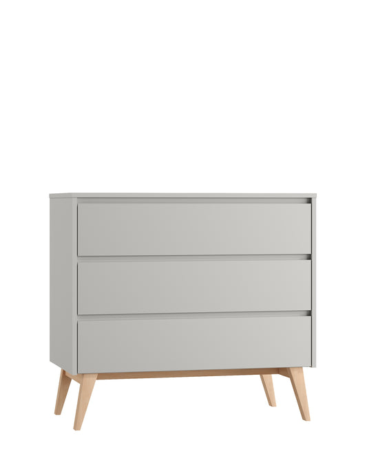 Pinio, Swing byrå med 3 lådor, Grå