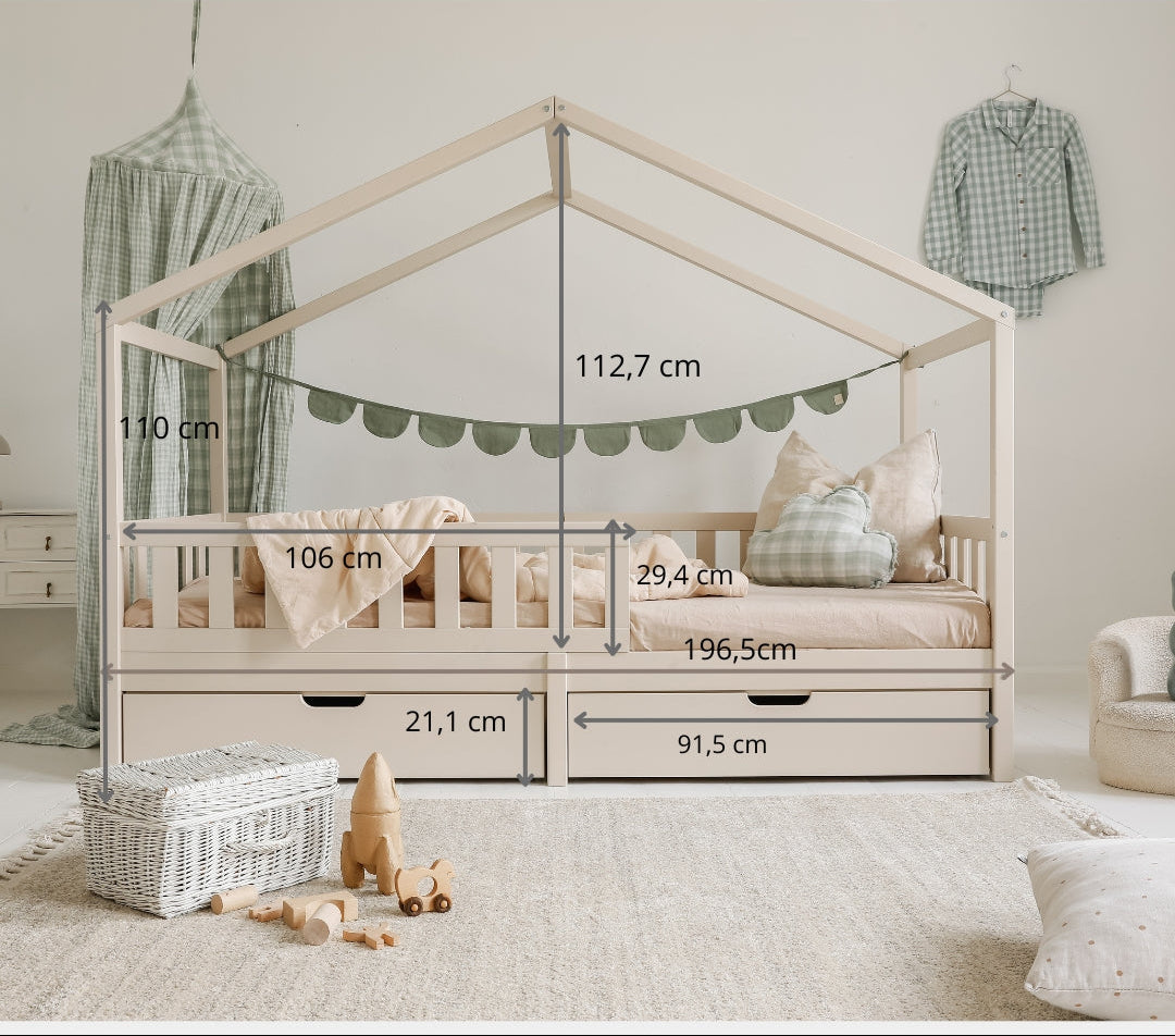 Inmondo, House bed Miyo-1, 90х190cm, Various colors