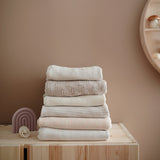 Mushie Vauvan Neulepeitto, Ribbed Beige Melange