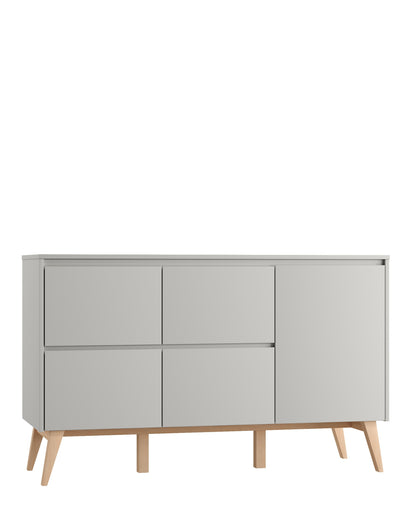 Pinio, Swing byrå med 4 lådor, Grå