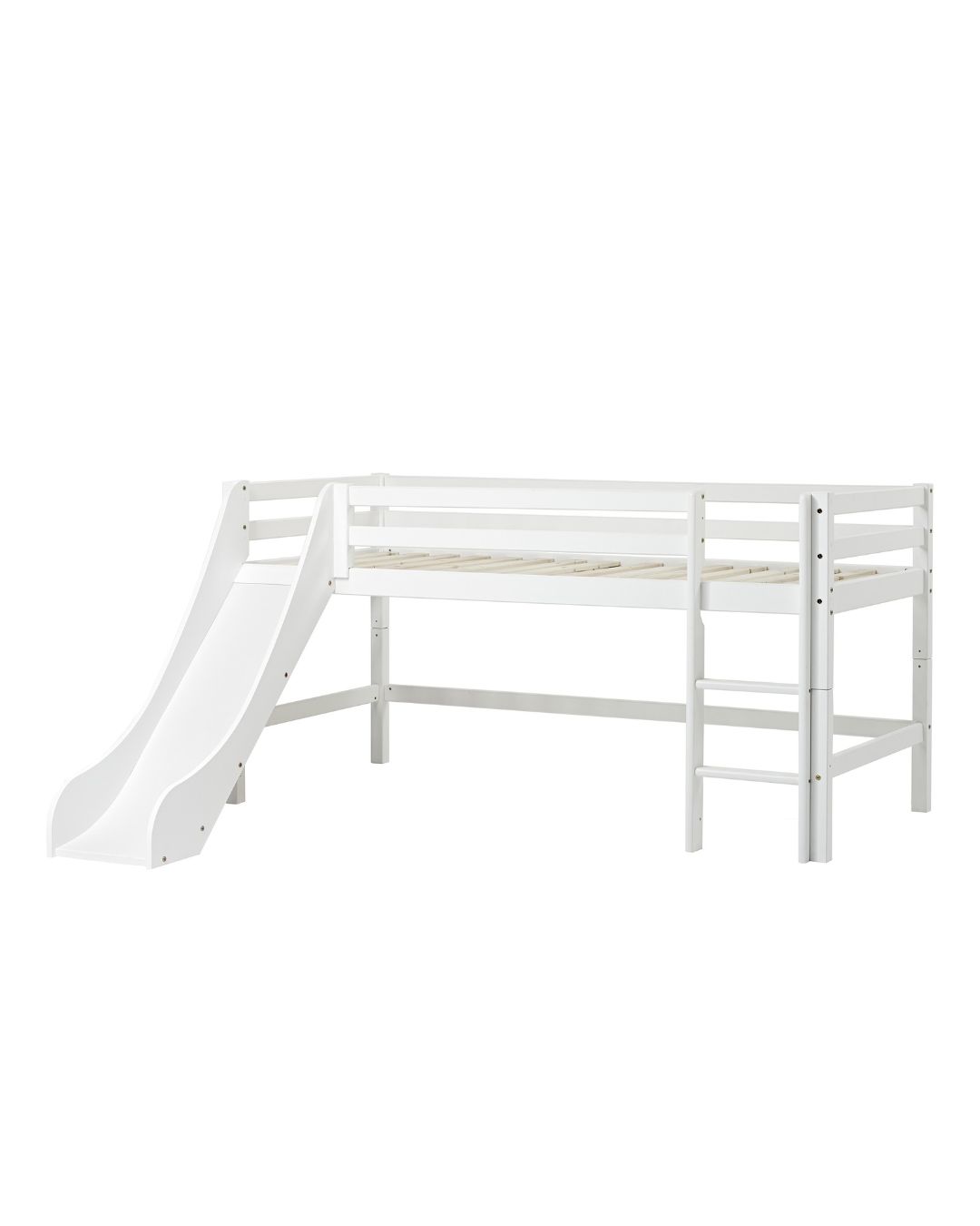 Hoppekids, ECO Dream, Parvisänky Liukumäellä (Muunneltava) 90x200 cm, White