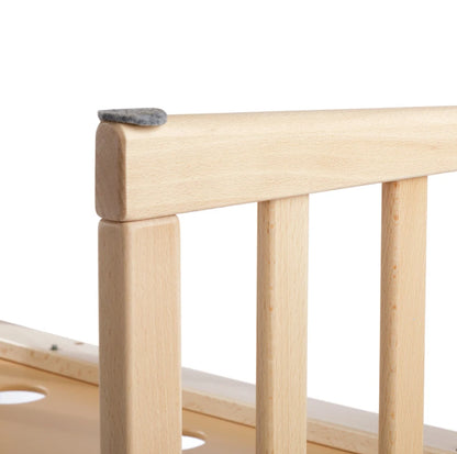 Waldin, Oval Pinnasänky 7in1 + Patja, Natural Wood