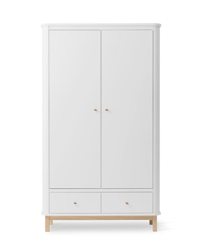 Oliver Furniture, Wood, Vaatekaappi 2 ovea, White/Oak