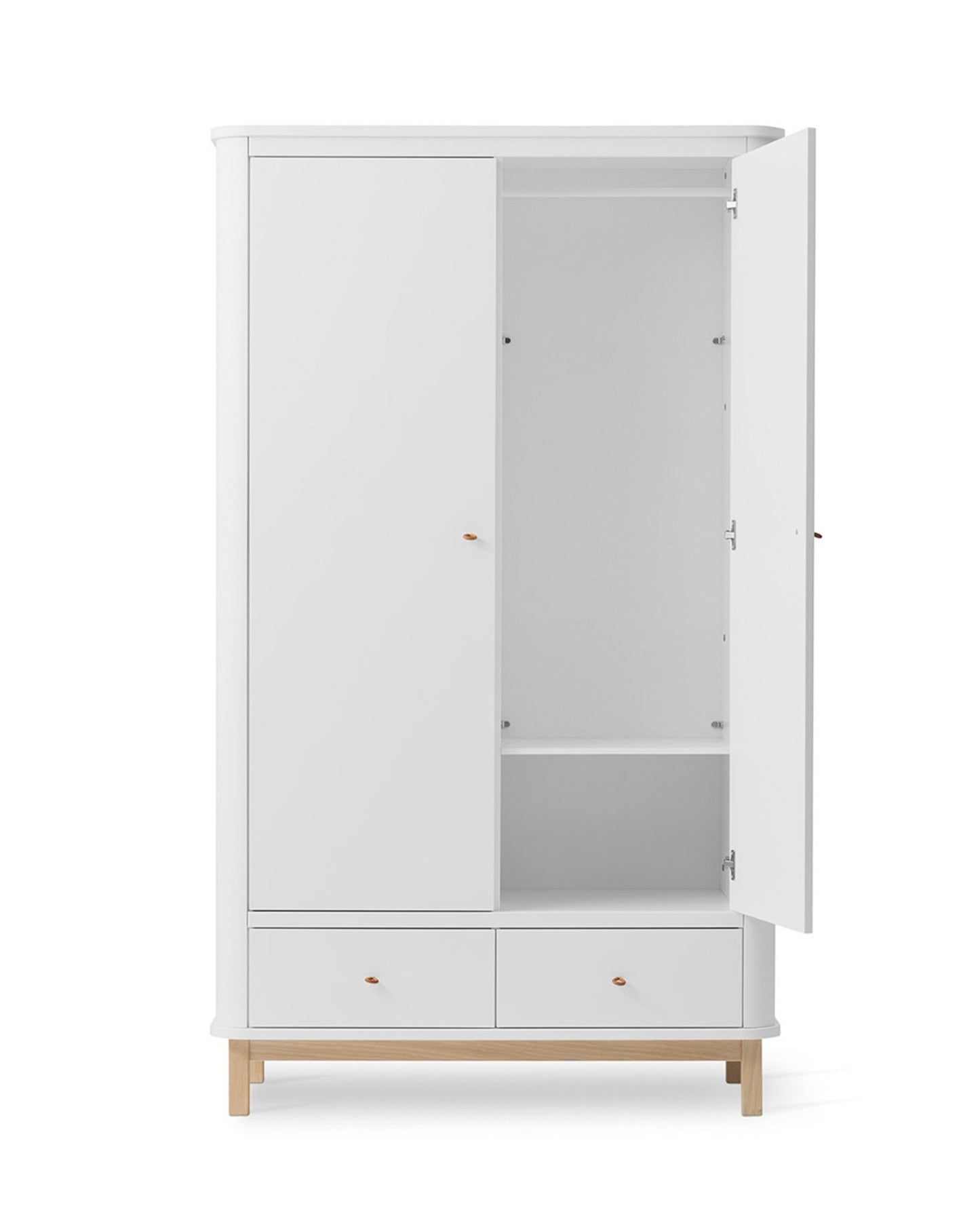Oliver Furniture, Wood, Vaatekaappi 2 ovea, White/Oak