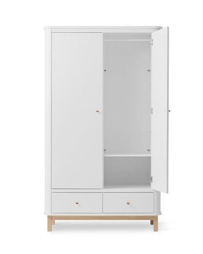 Oliver Furniture, Wood, Vaatekaappi 2 ovea, White/Oak