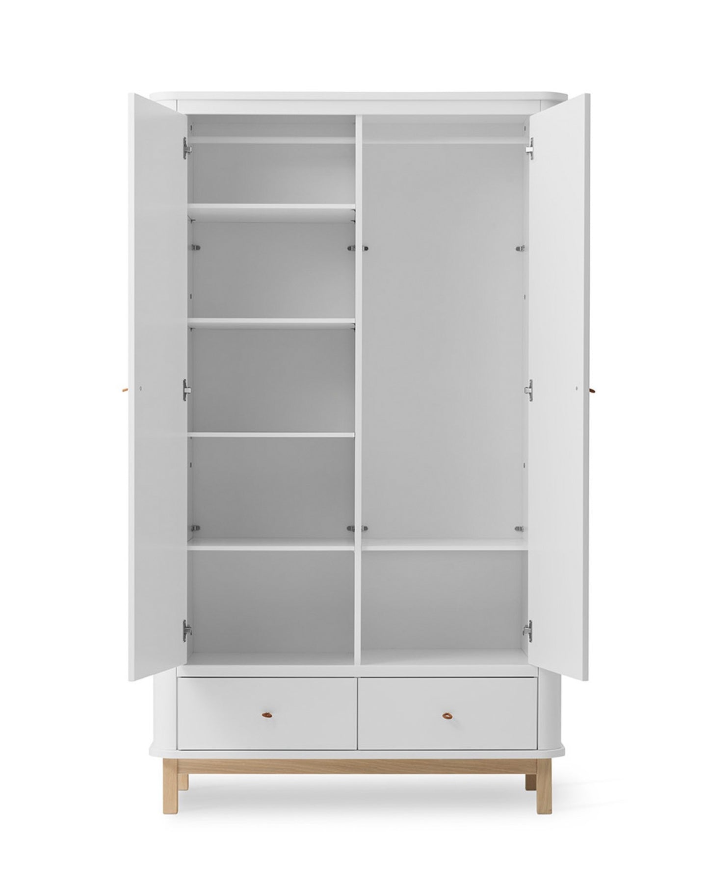 Oliver Furniture, Wood, Vaatekaappi 2 ovea, White/Oak