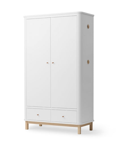 Oliver Furniture, Wood, Vaatekaappi 2 ovea, White/Oak