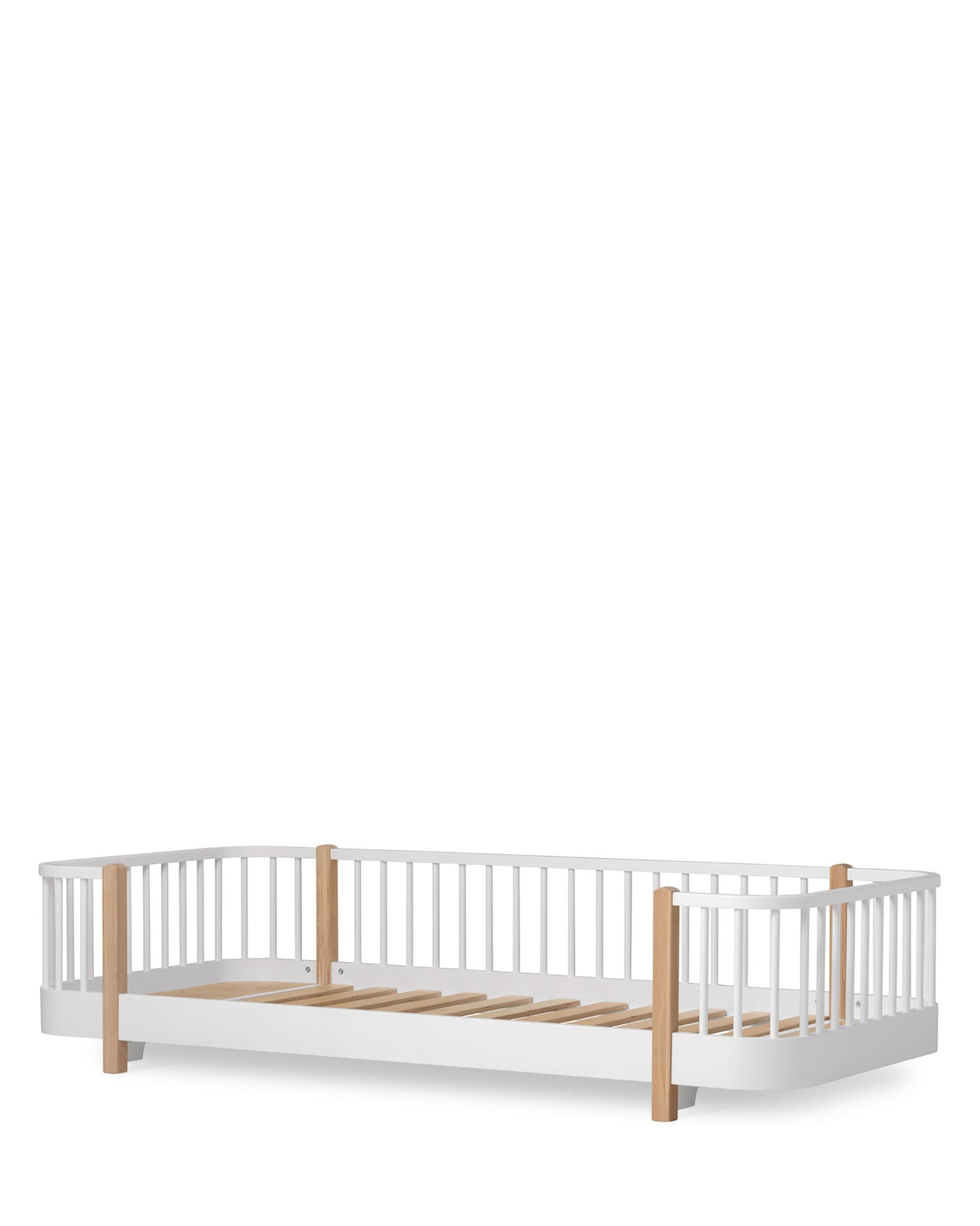 Oliver Furniture, Wood Original lattiasänky 90x200 cm, White/Oak