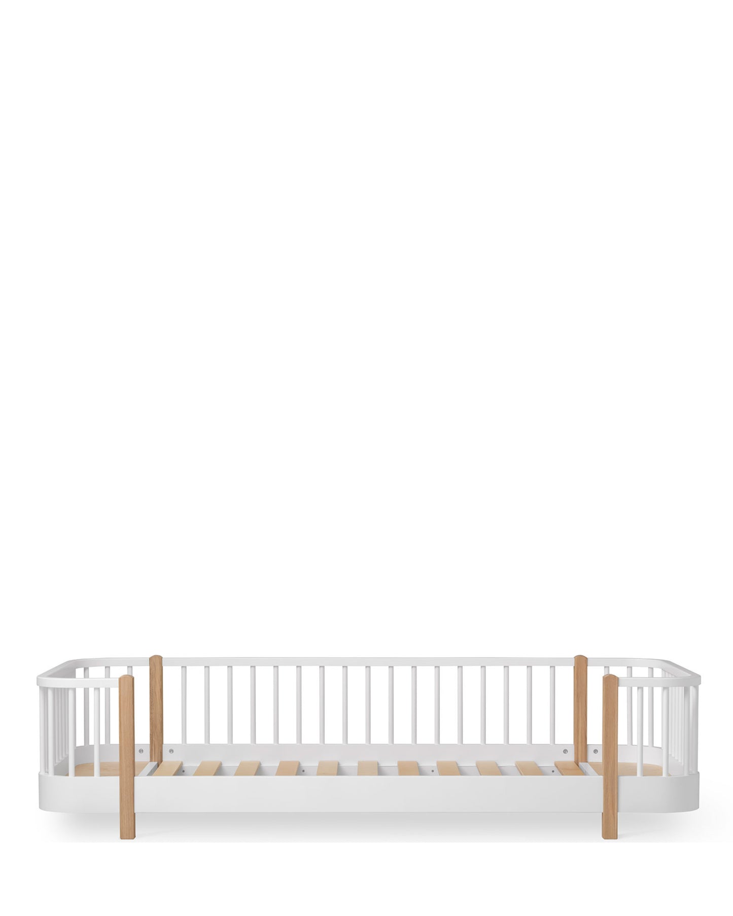 Oliver Furniture, Wood Original lattiasänky 90x200 cm, White/Oak