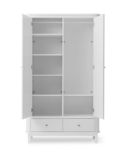 Oliver Furniture, Wood, Vaatekaappi 2 ovea, White