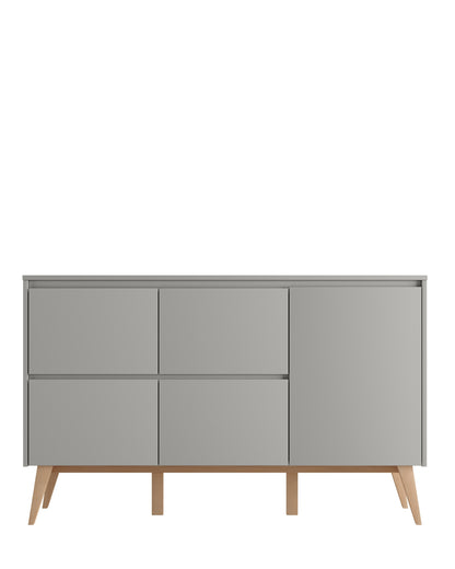 Pinio, Swing byrå med 4 lådor, Grå