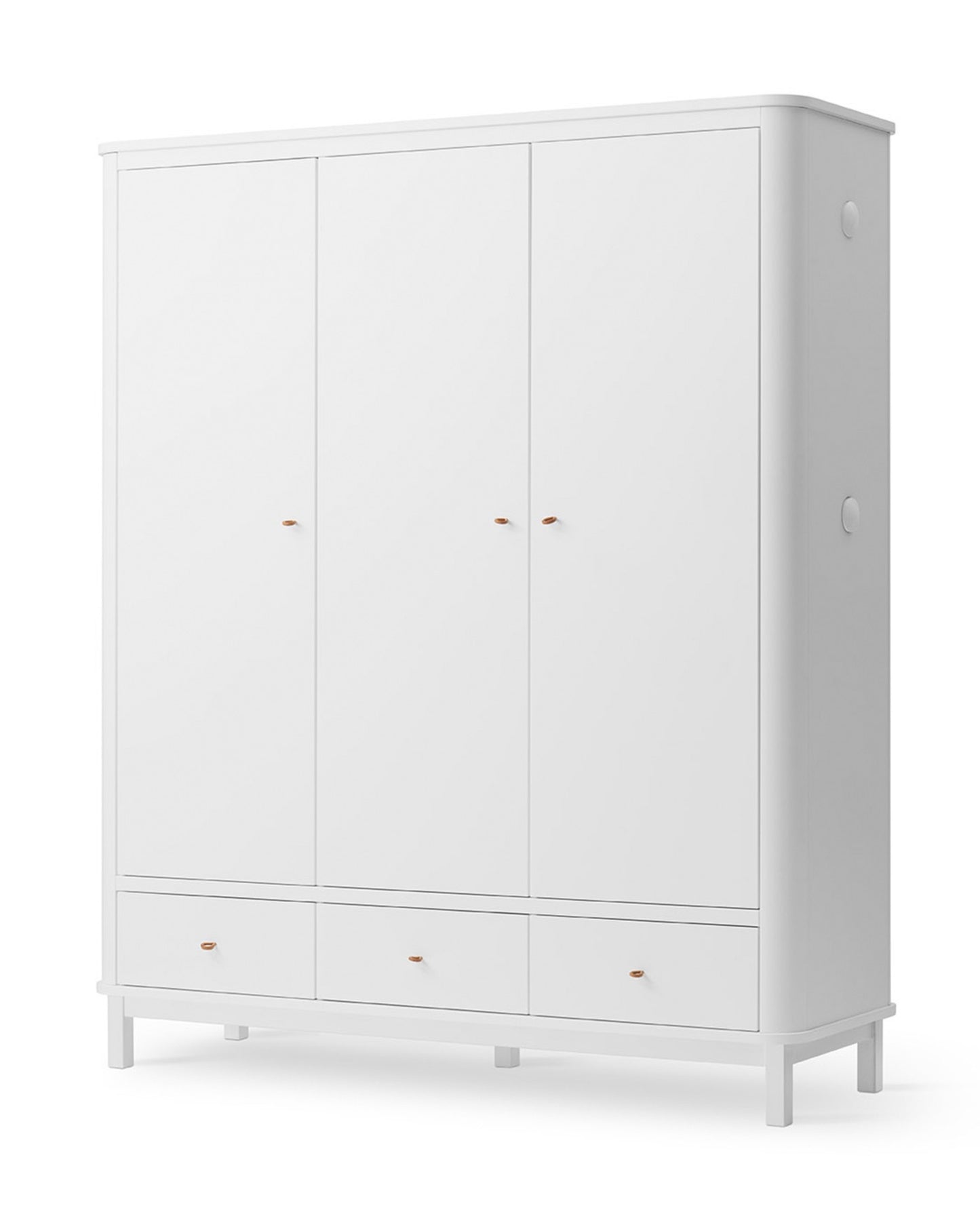 Oliver Furniture, Wood, Vaatekaappi 3 ovea, White