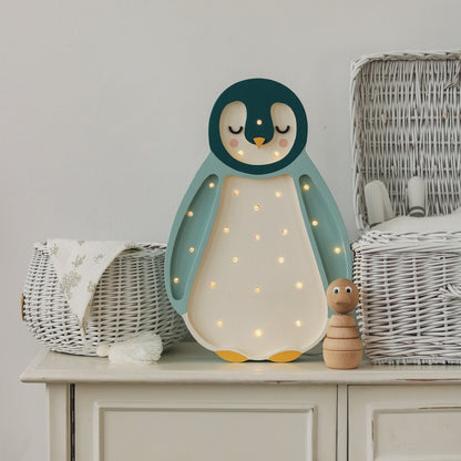 Little Lights, Night Light Baby Penguin, Teal