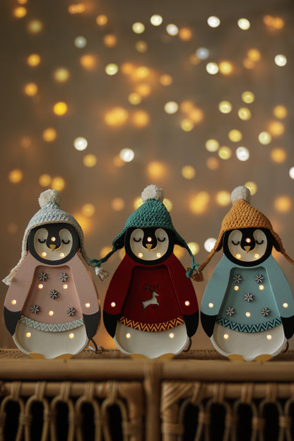 Little Lights, Night Light MINI Penguin, Rosa
