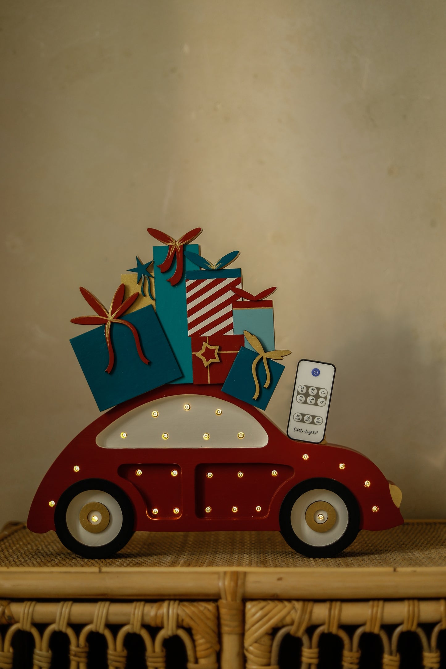 Little Lights, Yövalo, Beetle Car, Christmas Edition Red