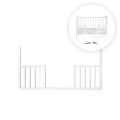 Woodies, Pinnasängyn (60x120 cm) Turvalaita Daybed, White