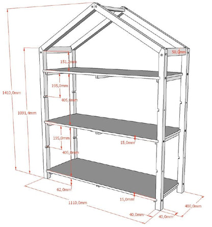 Vipack, Dallas, Hylly, Natural
