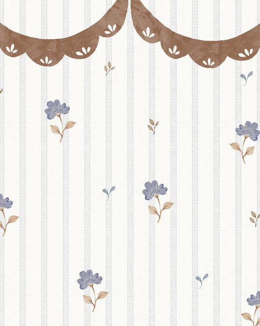 Tapetti, Delicate Retro Flowers