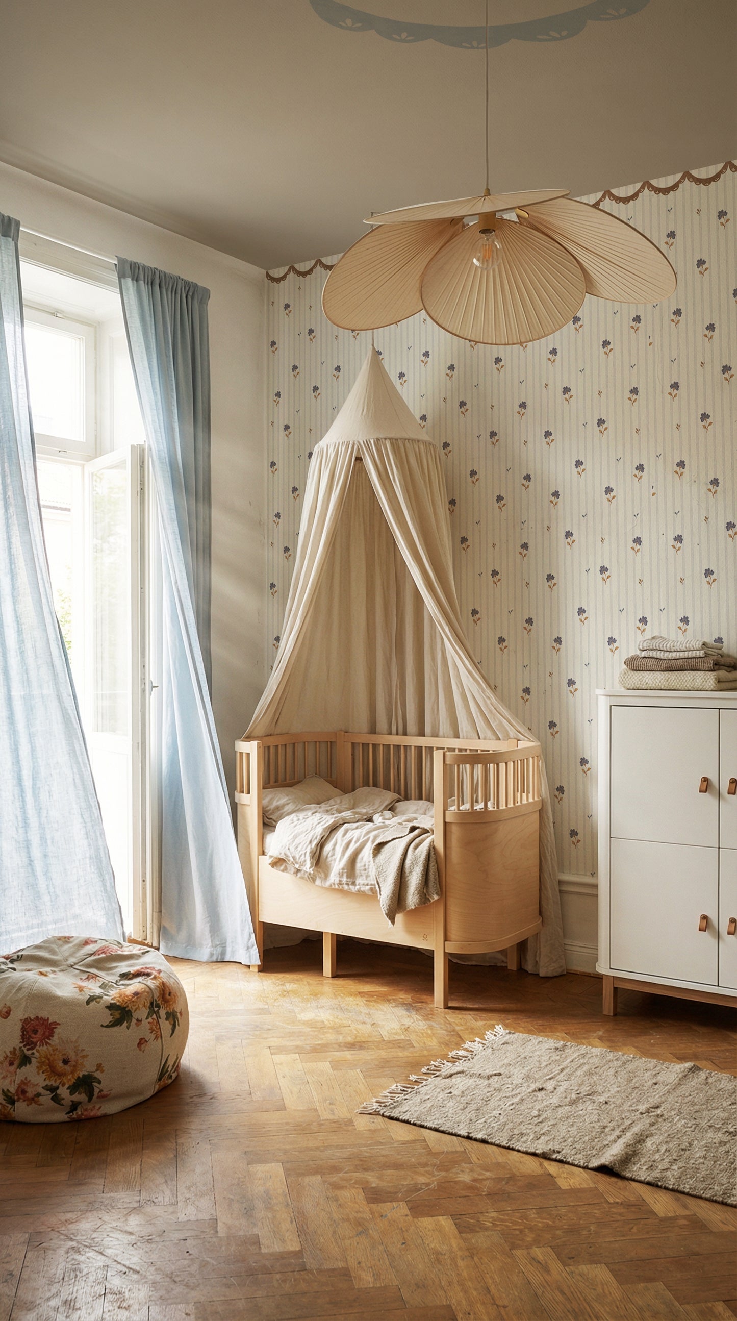 Tapetti, Delicate Retro Flowers
