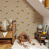 Dekornik, Little Lemons Beige, Tapetti