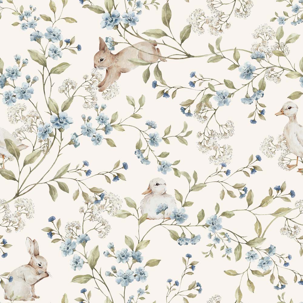 Meadow Friends with ducks and Bunnies, Tapetti