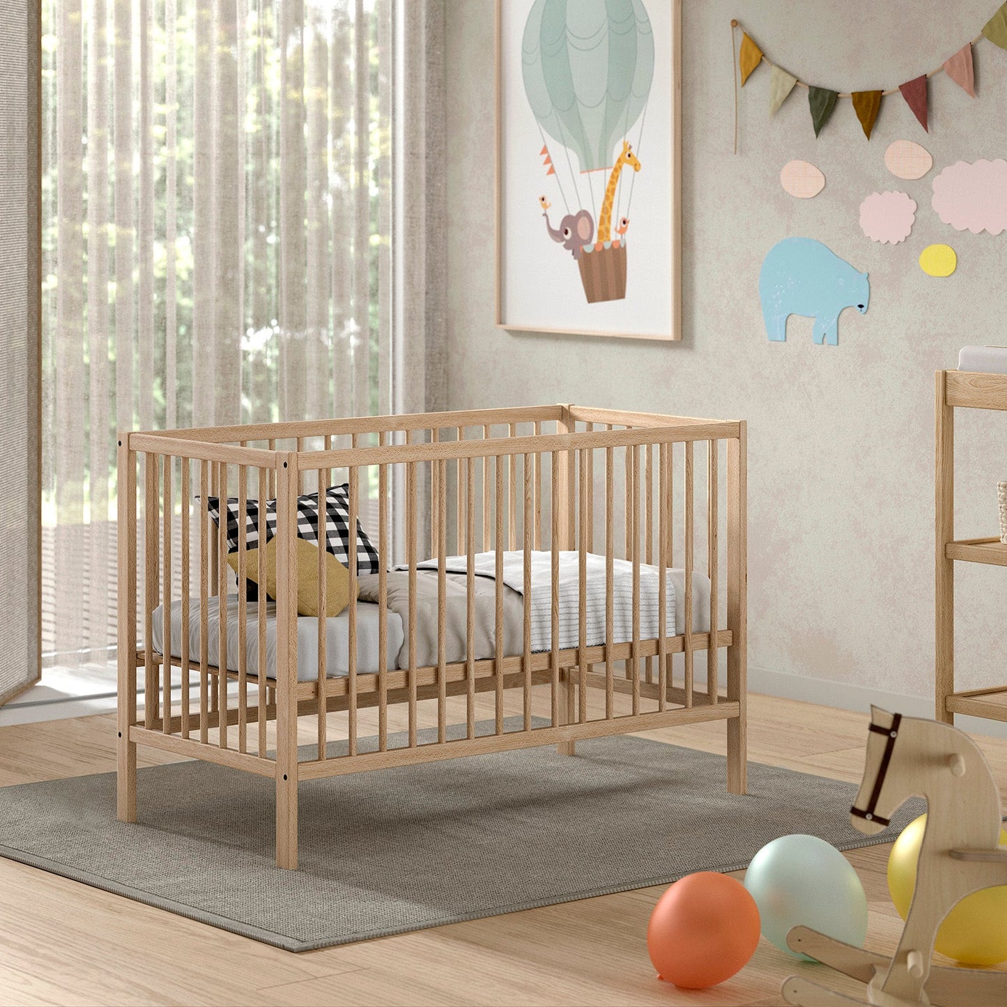 Vipack, Dino, Pinnasänky 60x120, Natural