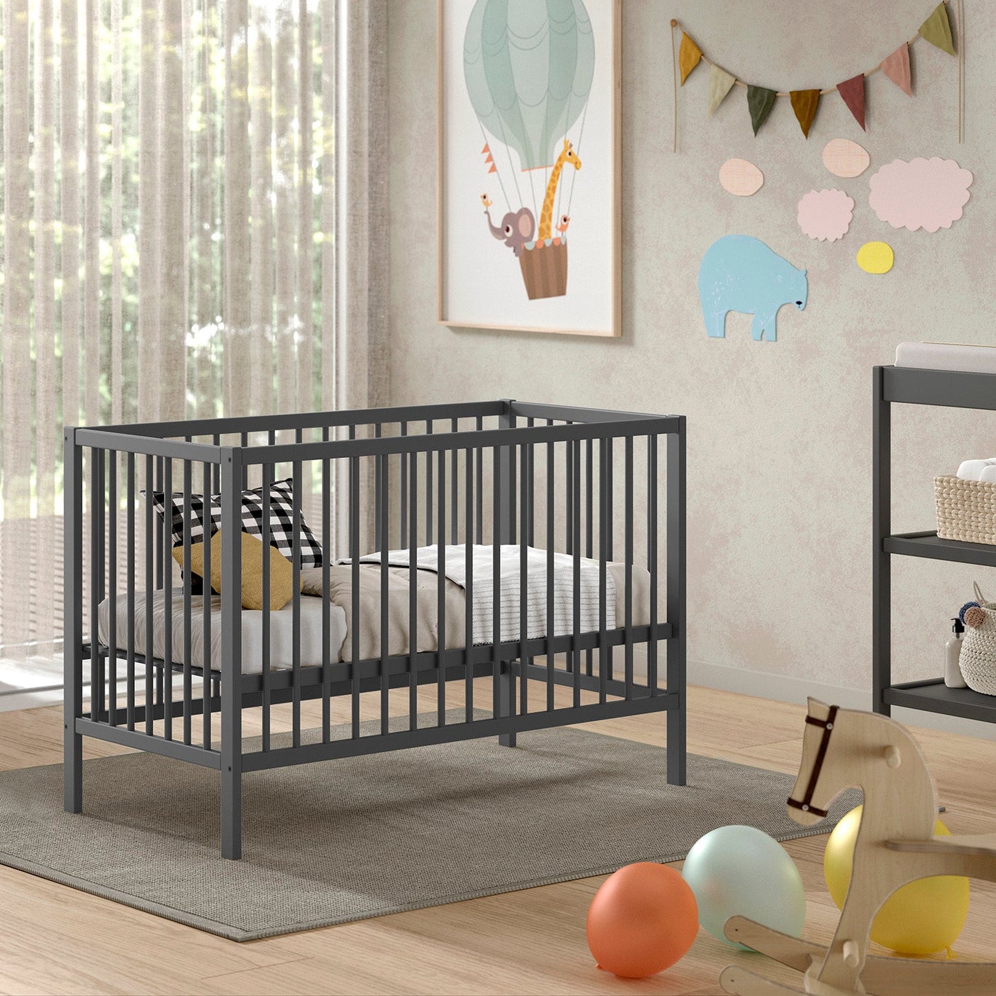 Vipack, Dino, Pinnasänky 60x120, Anthracite