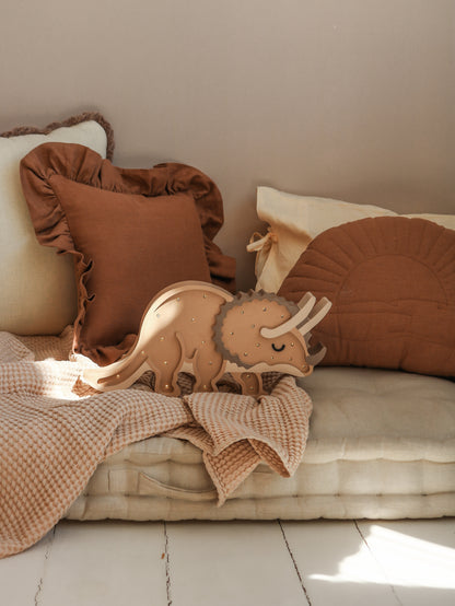 Little Lights Night Light, Dino Triceratops Military Green