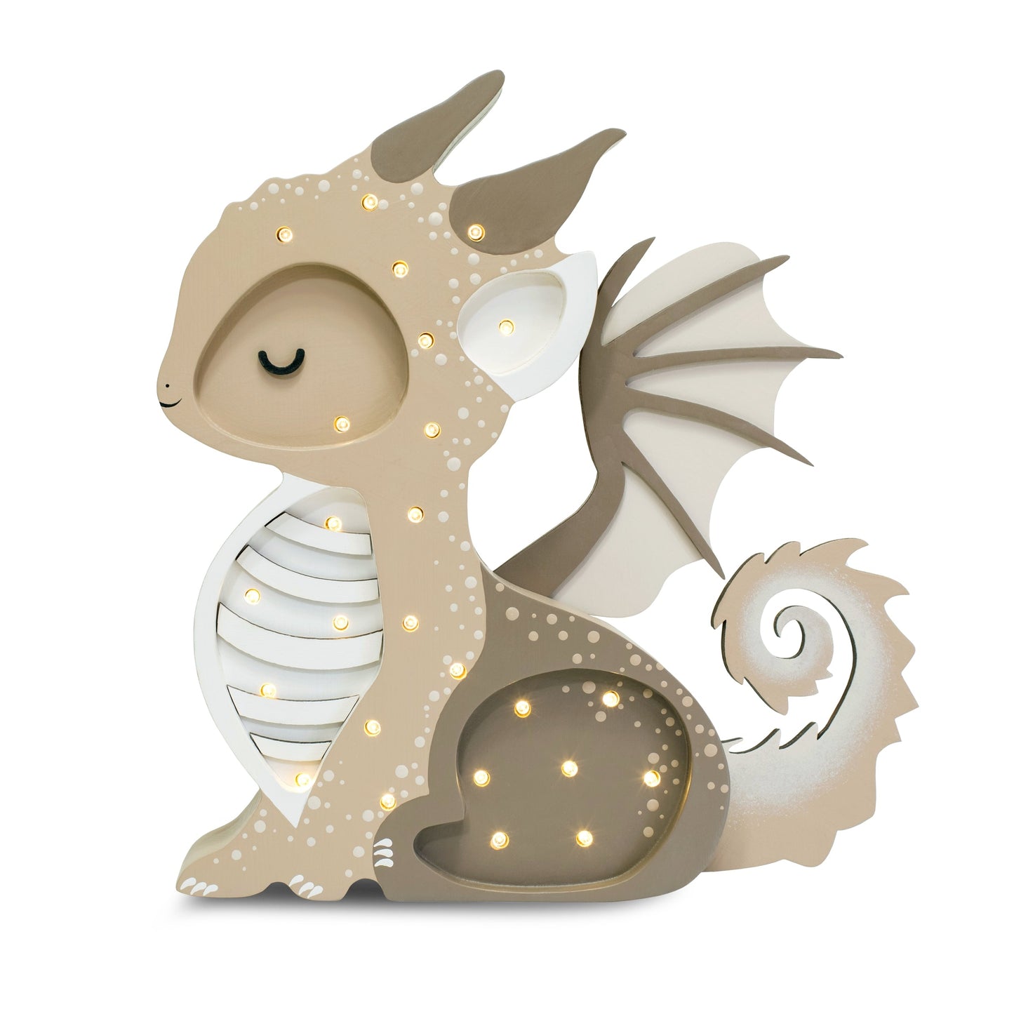 Little Lights Night light, Baby Dragon, Tiramisu Brown