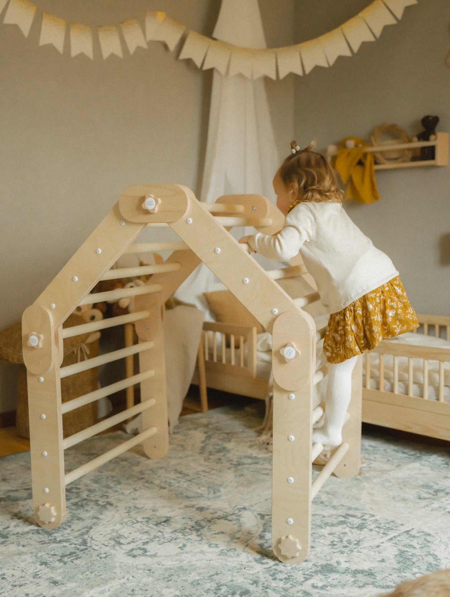 Climber, Climbing Set, Natural