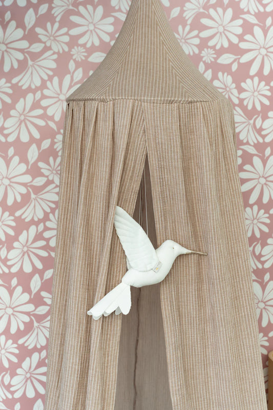 Matuu, Sänghimmel, Beige Randig Muslin