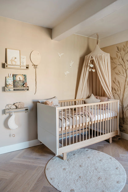 Wood Luck Design, Spjälsäng &amp; Juniorsäng 2 I 1, 70x140 cm, Basic White