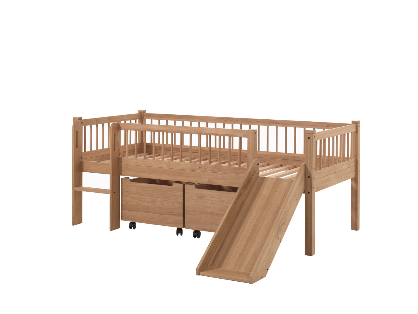 Vipack, Forrest Oak, Låg Semi-Loftsäng 90x200cm, Ek