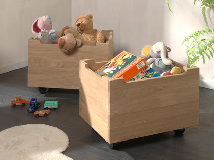 Vipack, Forrest Oak, Low Semi-Loft Bed 90x200cm, Oak