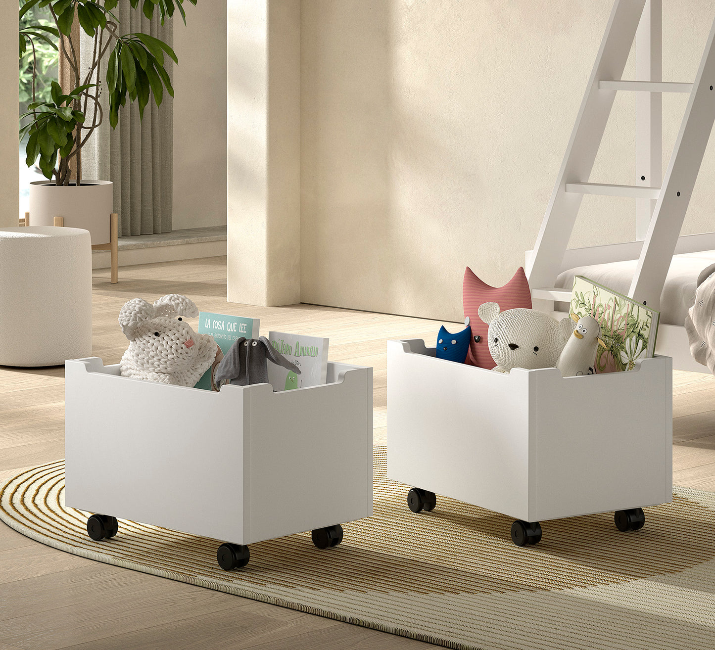 Vipack, Forrest Oak, Puoliparvisänky&Liukumäki 90x200cm, White