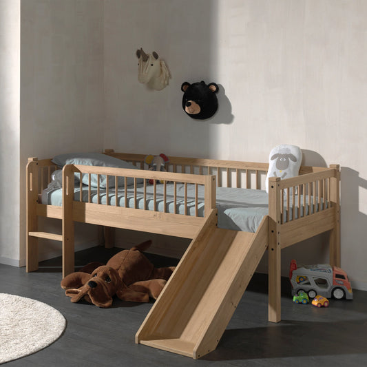 Vipack, Forrest Oak, Low Semi-Loft Bed 90x200cm, Oak