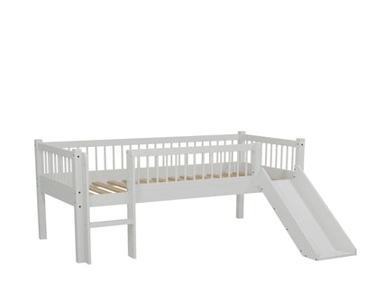 Vipack, Forrest Oak, Puoliparvisänky&Liukumäki 90x200cm, White