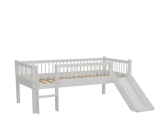Vipack, Forrest Oak, Puoliparvisänky&Liukumäki 90x200cm, White