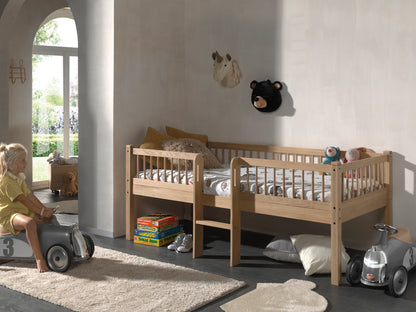 Vipack, Forrest Oak, Low Semi-Loft Bed 90x200cm, Oak