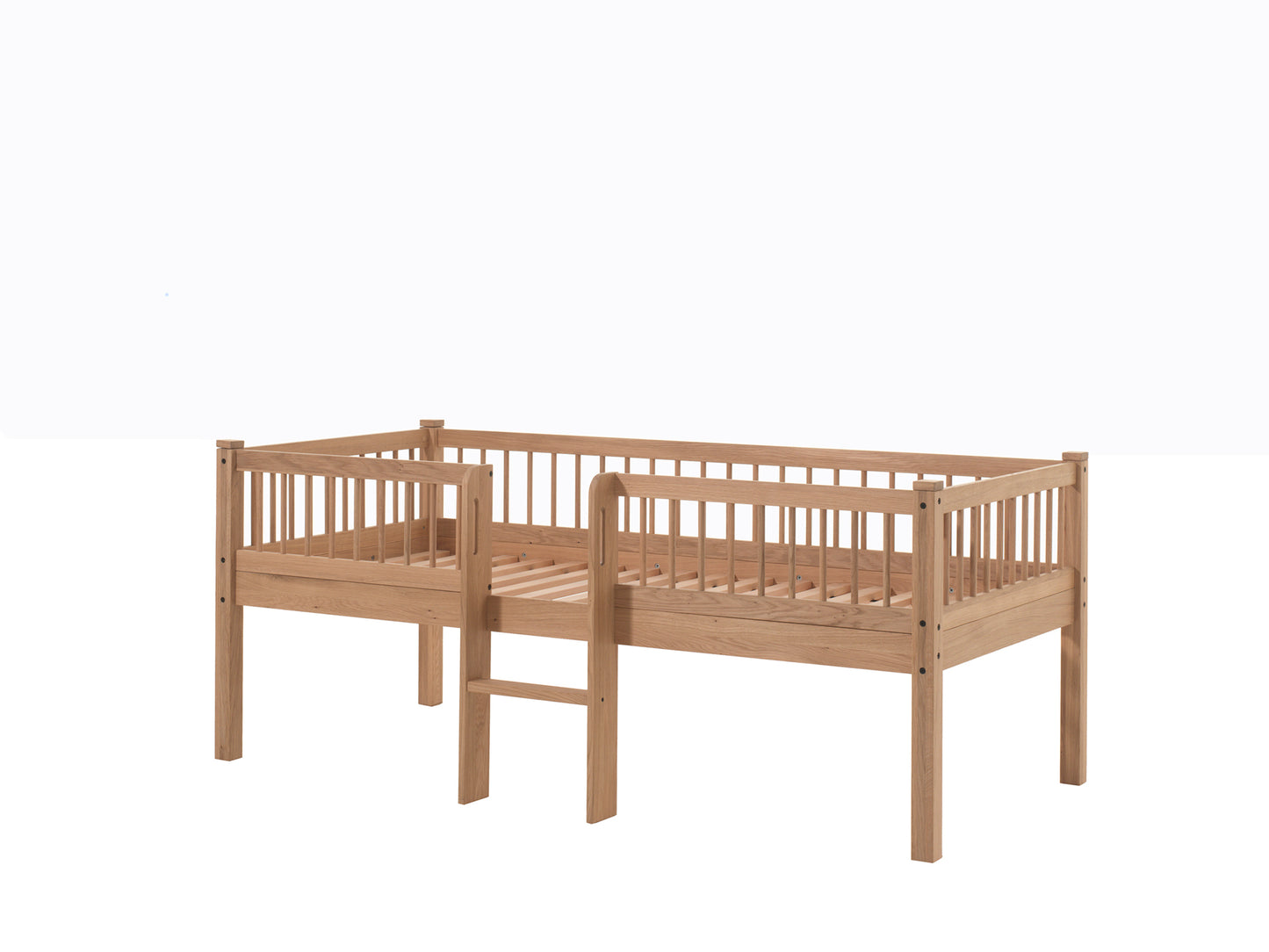 Vipack, Forrest Oak, Low Semi-Loft Bed 90x200cm, Oak